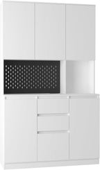 74" Pantry Cabinet,Microwave Cabinet with Storage,Freestanding Buffet Cupboards Sideboard with Drawer for Dining Room, Living Room(White)