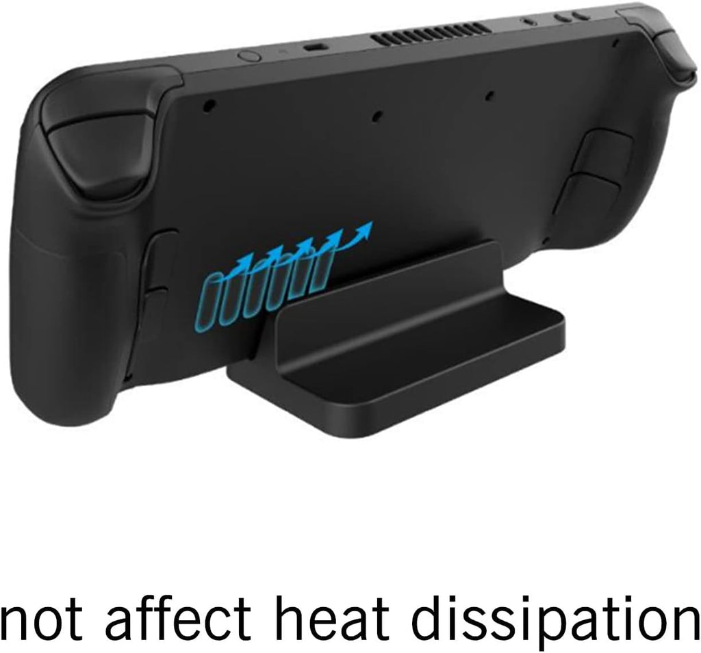 Stand Base Compatible with Valve Steam Deck Console Accessories for Nintendo Switch Handheld Video Game PC Gaming Holder Stand - Black