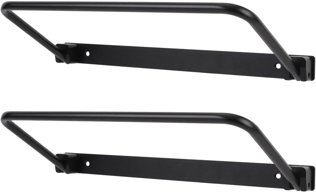 Foldable RV Shoe Rack, Space Saving Aluminum Alloy Wall Mounted Shoe Organizer Hanger with Screws, Storage Shelf for RV Travel Trailer Yacht (Black)