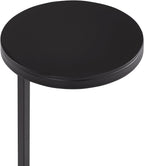 Penau Round Metal Accent Table, Antique Bronze Finish, Geometric Openwork Design, Small Side Table for Living Room Sofa Bedside, Felt Floor Pads, 10 x 10 x 24.38 Inchs