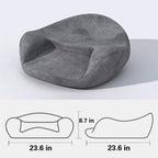 Ergonomic Meditation Cushion, Comfortable Floor Pillow for Yoga, Thick Memory Foam Floor Seat with Curved Back Support for Mindfulness Practice