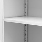 72" Tall 27.5" Wide Large Pantry Storage Cabinet, Modern Metal Kitchen Hutch Food Pantry Cabinet with 2 Drawer, 2 Doors and Adjustable Shelves for Kitchens, Dining Room, White A