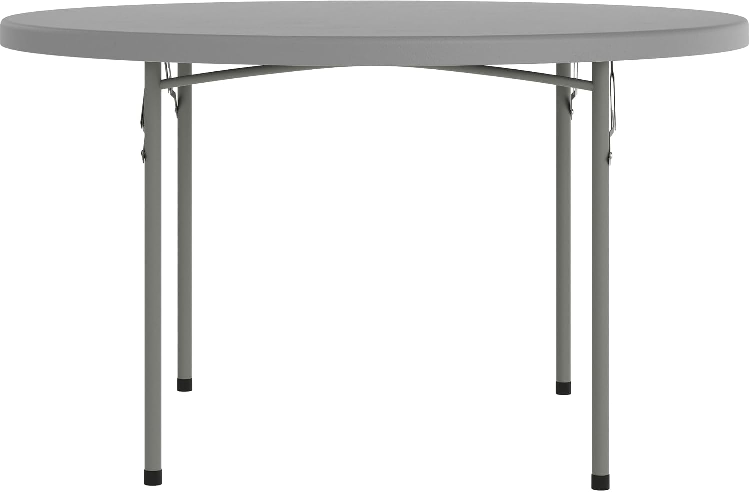 Flash Furniture Kathryn 4' Round Plastic Folding Event Table for Parties and Trade Shows, Portable Indoor/Outdoor Event Banquet Table, Granite Dark Gray