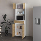 Pantry Cabinet with Storage Drawer, Microwave Locker for Kitchen Hallway, Modern Storage Solution,for Kitchen Home