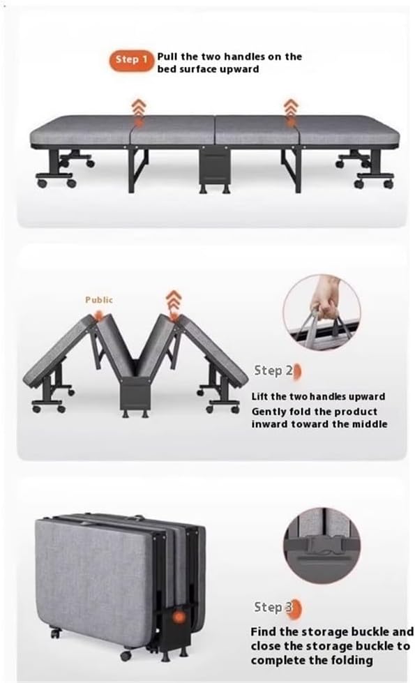Camping Bed Office Workstation Nap Bed, Portable Lounge Chair, Folding, Single, Cooling Folding Bed(Small)