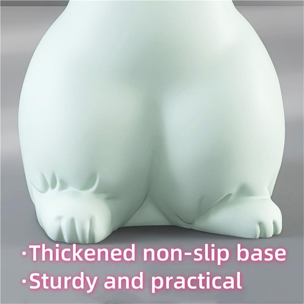 Side Table for Couch, Cute Style Rabbit Shape End Table, Living Room Decor with Resin Materials, Simple Modern Side Table, Creative Animal Entryway Table for Reception(White)