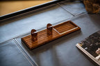 Wood Fountain Pen Rest with Ink Division: Desk Organizer