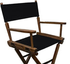 TLT Personalized Imprinted Contemporary 30 Inch Bar Height Walnut Frame Director's Chair - Black