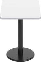 Flash Furniture Graniss 24'' x 30'' Rectangular White Laminate Table Top with 18'' Round Table Height Base