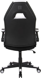 RS Gaming™ Bonded Leather High-Back Gaming Chair, White/Black