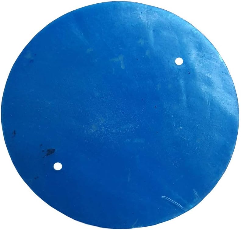 VIE Naturals Capiz Shell Discs 5cm Diameter with 2 Holes - 45 Pcs -Turquoise