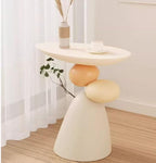 Multifunctional Resin Side Table, Distinctive End Table, Good Luck Coffee Table, Sofa Centre Table, Exquisite Furniture for Living Room Decorations(White)