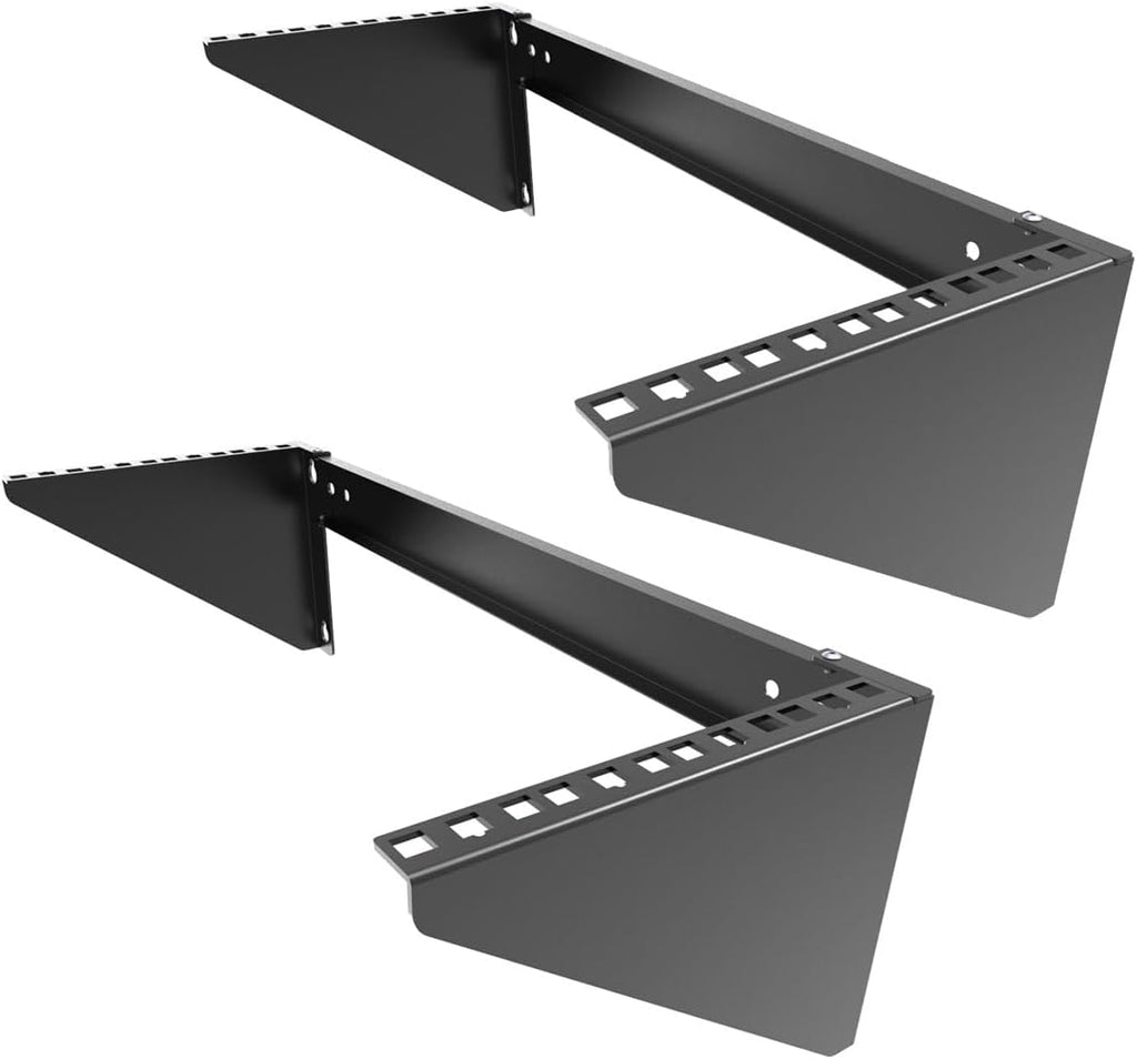 2 Pack of 19 Inch 4U Heavy Duty Vertical Wall Mountable Rack and 125 lb Wall Mountable Server Rack (2)