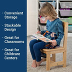 Constructive Playthings KRP-110 Classic Rubberwood Chair for Preschool and Classroom Seating, 10", Durable Classroom Furniture for Schools, Daycares & Learning Spaces