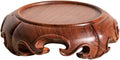 GOLDY&WENDY Beautiful Chinese Carved Round Wooden Pedestal Asian Vase Sturdy Wood Display Holder Base
