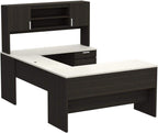 Bestar, Ridgeley Collection, 3-Piece Set Including a U-Shaped Desk with Hutch, a Lateral File Cabinet, and a Bookcase