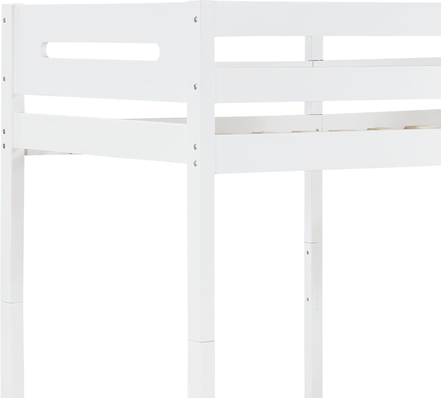 White Twin,Twin Bunk Bed with Ladder