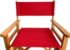 1 Set (3pcs) 20.86"L x 16.14"W Directors Chair Canvas Replacement Director Chair Replacement Canvas with Round Fiberglass Stick for Directors Chairs Director Chair Covers Replacement Canva (Red)