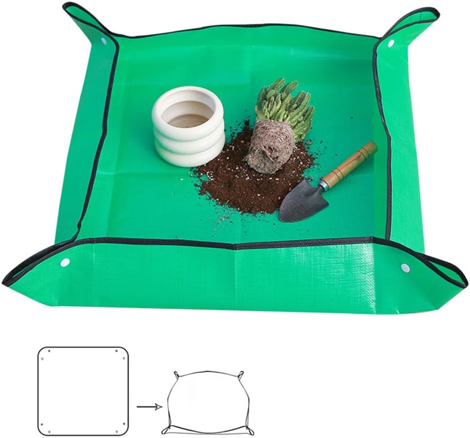 Thickened Waterproof Reusable Garden Mat, 20"X20" Plant Repotting Pad for Soil Changing, Indoor Outdoor Planting, Mess-Free Transplanting Tray, Gardening Gifts for Plant Lovers