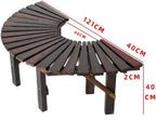 Patio Benches for Outdoors Outdoor Garden Solid Wood Tree Bench Flower Rack Park Chair Long Stool Garden Benches for Outdoors