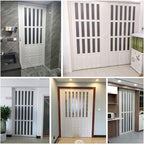 Interior Folding Door with Acrylic Panels for Living Spaces(WxH 28x80in/71.1x203in)