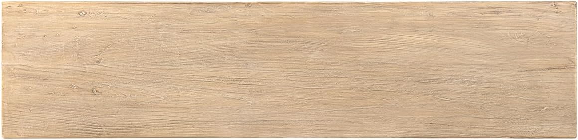 Jennifer Taylor Home Calder 60" Solid Reclaimed Elm Plinth Console Table, Heritage Light Natural Brown Reclaimed Elm