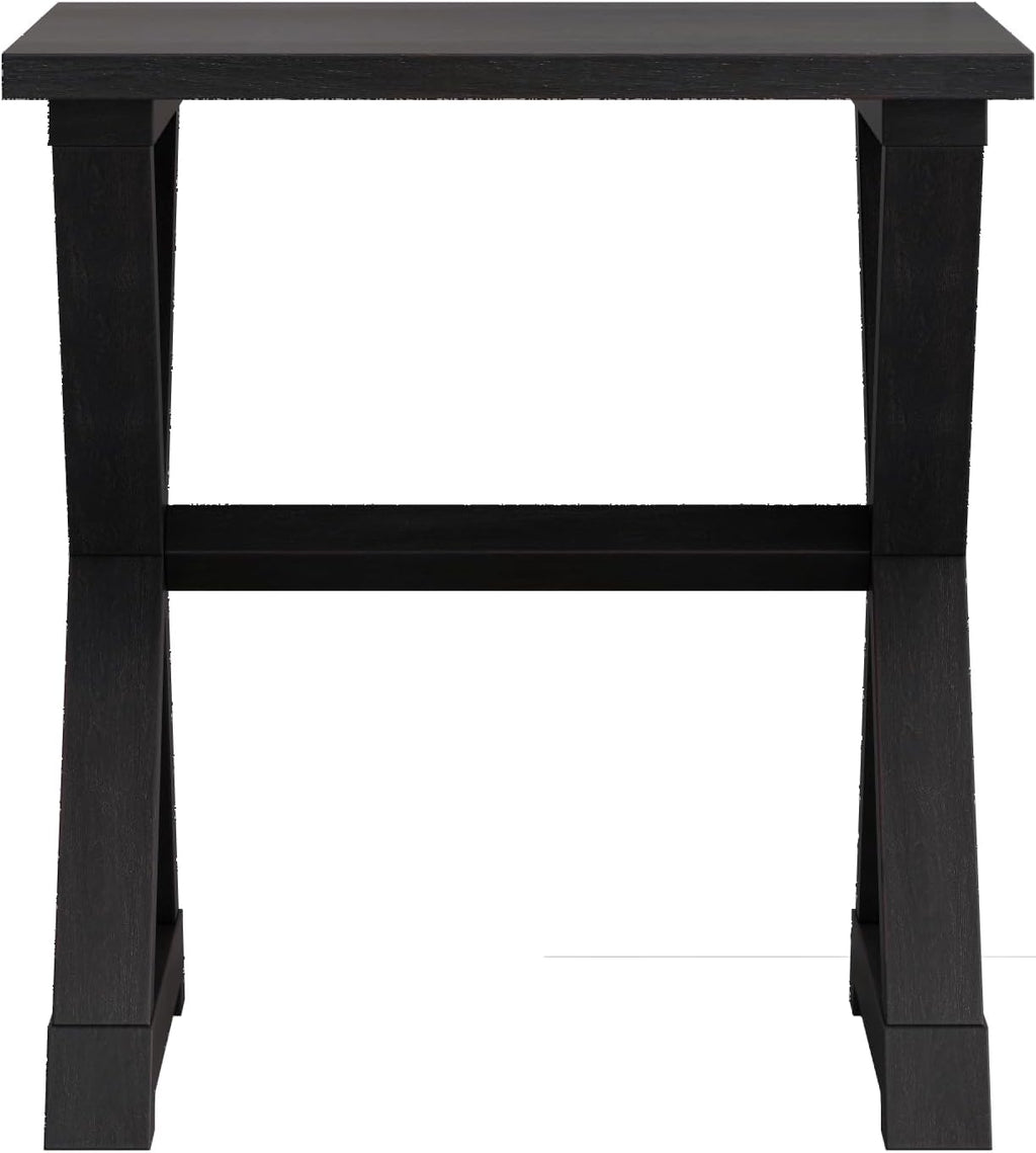 End Side Table, Modern Simplistic End Table, Night Stand, Open Shelf Design X-Legs Nightstand, Criss-Crossed Bedside Table for Living Room Bedroom