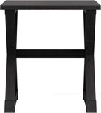 End Side Table, Modern Simplistic End Table, Night Stand, Open Shelf Design X-Legs Nightstand, Criss-Crossed Bedside Table for Living Room Bedroom