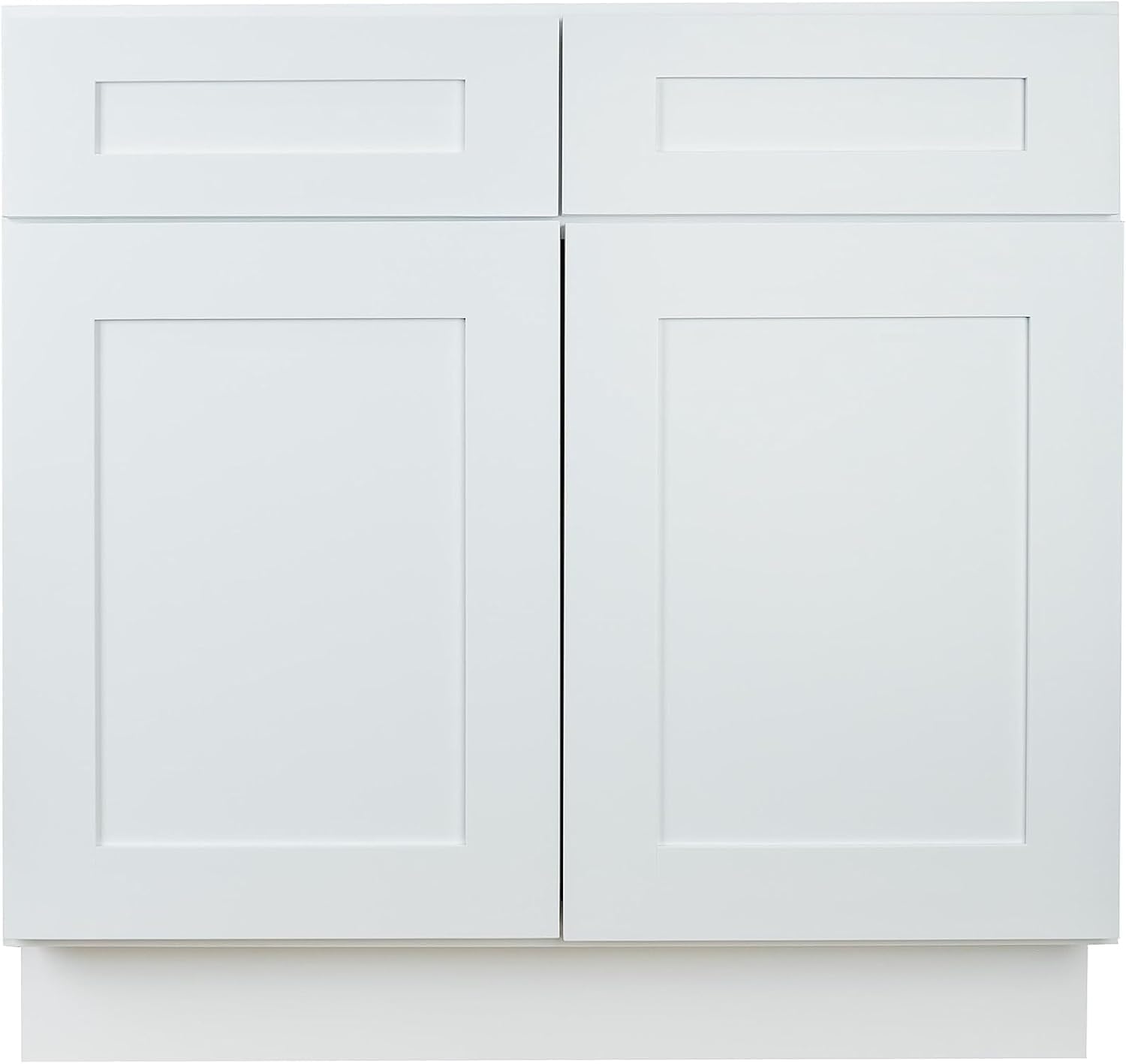 Hollywood Fabiani Design Base Kitchen Cabinet - 30 in. W x 24 in. D x 34.5 in. H, Shaker White, Solid Wood Frame, 1/2-Inch Cabinet-Grade Plywood Box, Soft-Close Door, Ready to Assemble