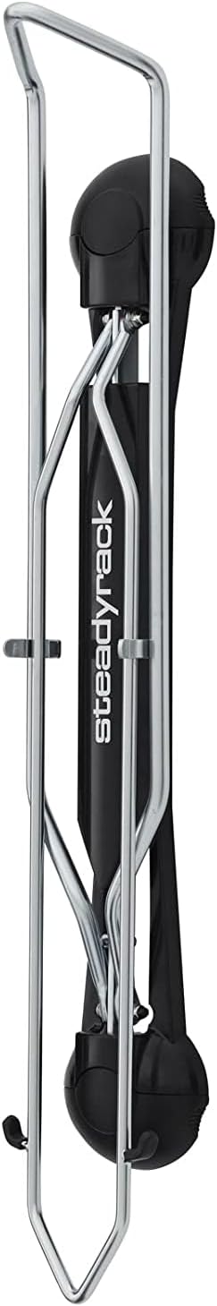 Steadyrack Bike Rack – Pivoting Mountain Bike Rack, Holds Up to 77 lbs, Fits 24"-29" Wheels, 2.1"-2.8" Tires, Foldable Wall Mount for Space-Saving Bicycle Storage