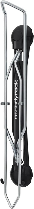Steadyrack Bike Rack – Pivoting Mountain Bike Rack, Holds Up to 77 lbs, Fits 24"-29" Wheels, 2.1"-2.8" Tires, Foldable Wall Mount for Space-Saving Bicycle Storage