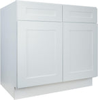 Hollywood Fabiani Design Base Kitchen Cabinet - 30 in. W x 24 in. D x 34.5 in. H, Shaker White, Solid Wood Frame, 1/2-Inch Cabinet-Grade Plywood Box, Soft-Close Door, Ready to Assemble