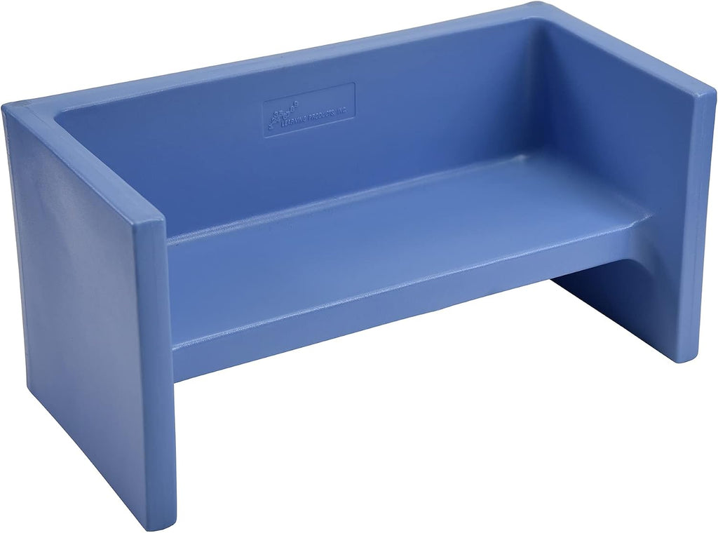 Children's Factory Adapta-Bench, CF910-055, Sky, Kids Flexible Seating, Classroom, Preschool and Daycare Furniture, Indoor or Outdoor Toddler Chairs