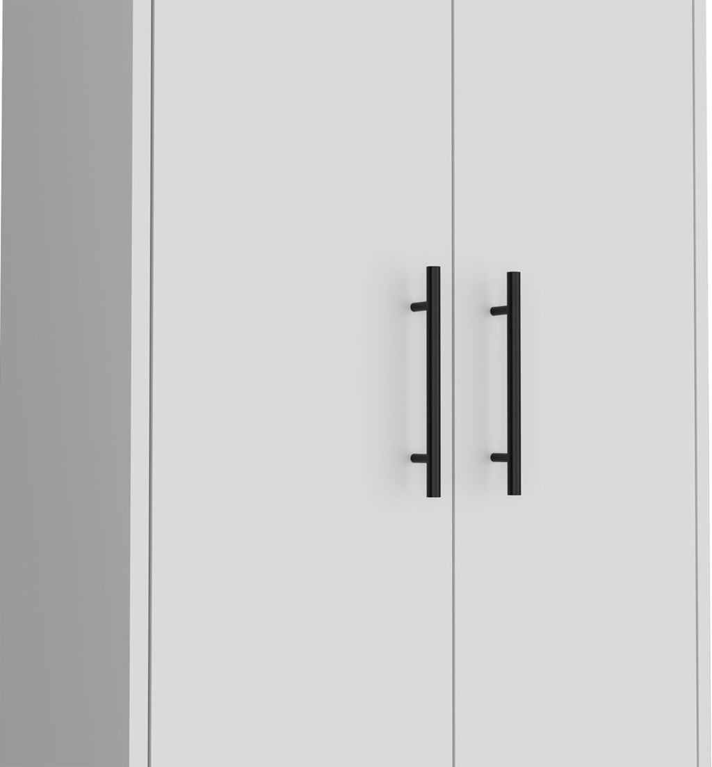 Spacious White Tall Pantry Cabinet with 5 Shelves - Kitchen Cupboard Organizer Storage