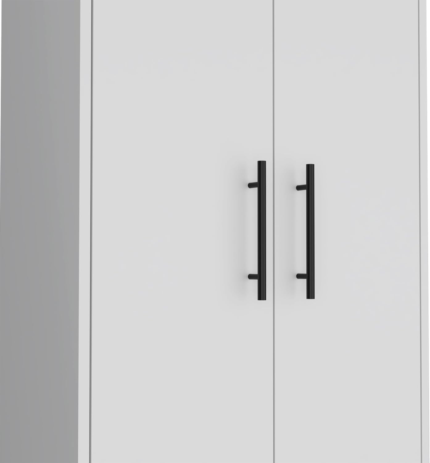 Spacious White Tall Pantry Cabinet with 5 Shelves - Kitchen Cupboard Organizer Storage