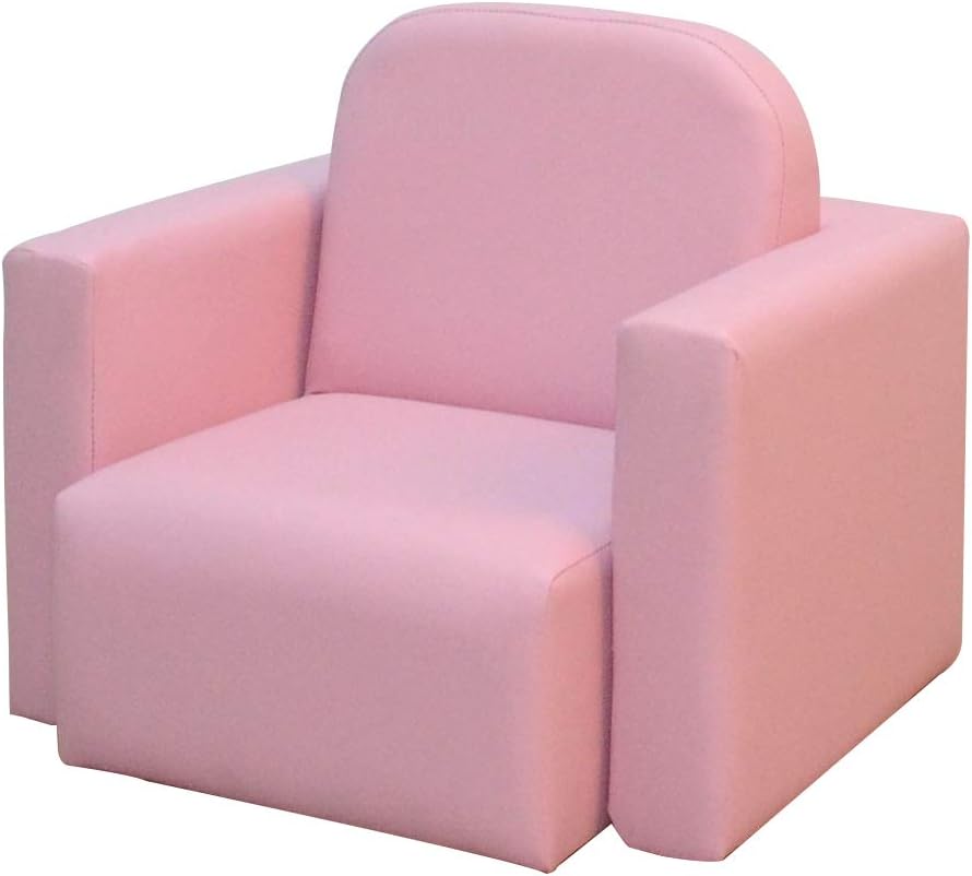 2 in 1 Multifunctional Sofa Convertible Table and Chair Set for 3 Years Old Boys Girls, Pink