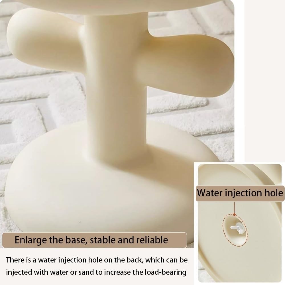 Coffee Tables, Side Tables Living Room Flower-Shaped End Tables Living Room Plastic Small Patio Table with Flower Shaped Table Top Small Night Stand for Living Room Bedroom(Pink)