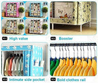 Wardrobe Simple Wardrobe Fabric Folding Clothes Storage Cabinet DIY Assembly Reinforced Frame Bedroom Organizer for Home Dorm Clothing Closet Wardrobe Rack (Color : B)