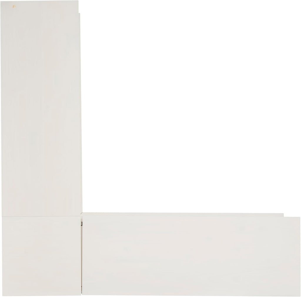 Linon Harris White Solid Pine Backless Nook with Interior Storage