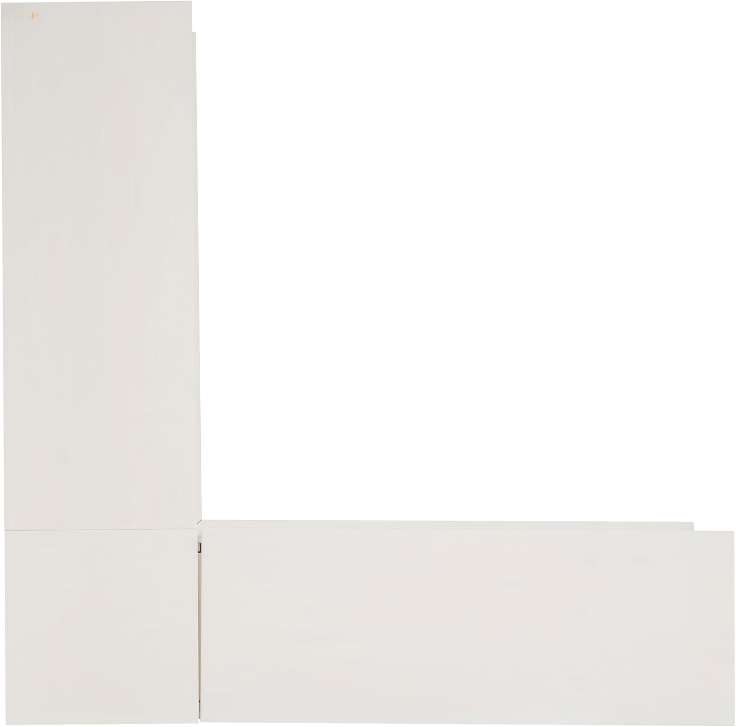 Linon Harris White Solid Pine Backless Nook with Interior Storage
