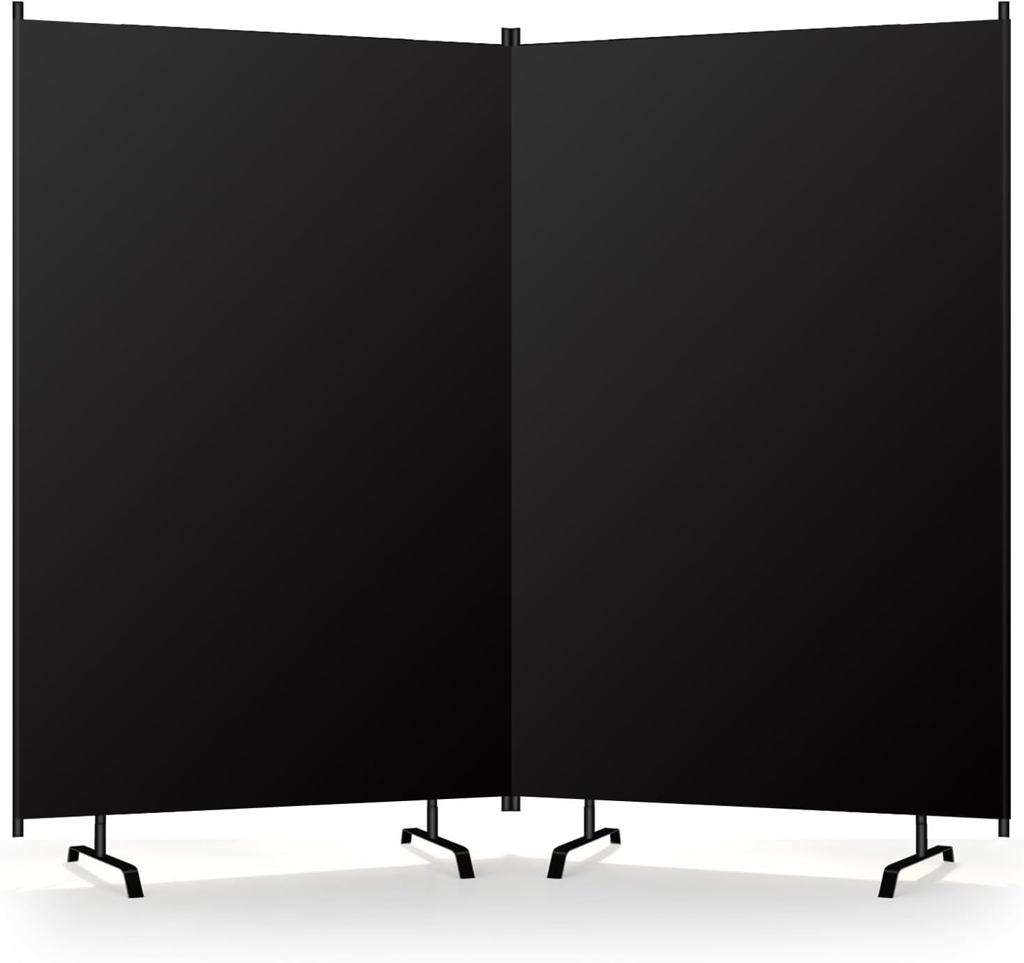 Room Divider Panel, Siebwin 2 Panel Folding Privacy Screens with Wider Feet, 8 Ft Portable Room Partition for Room Separator, Room Divider Screen Partition Room Dividers Freestanding