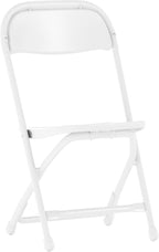 Flash Furniture Kids White Plastic Folding Chair
