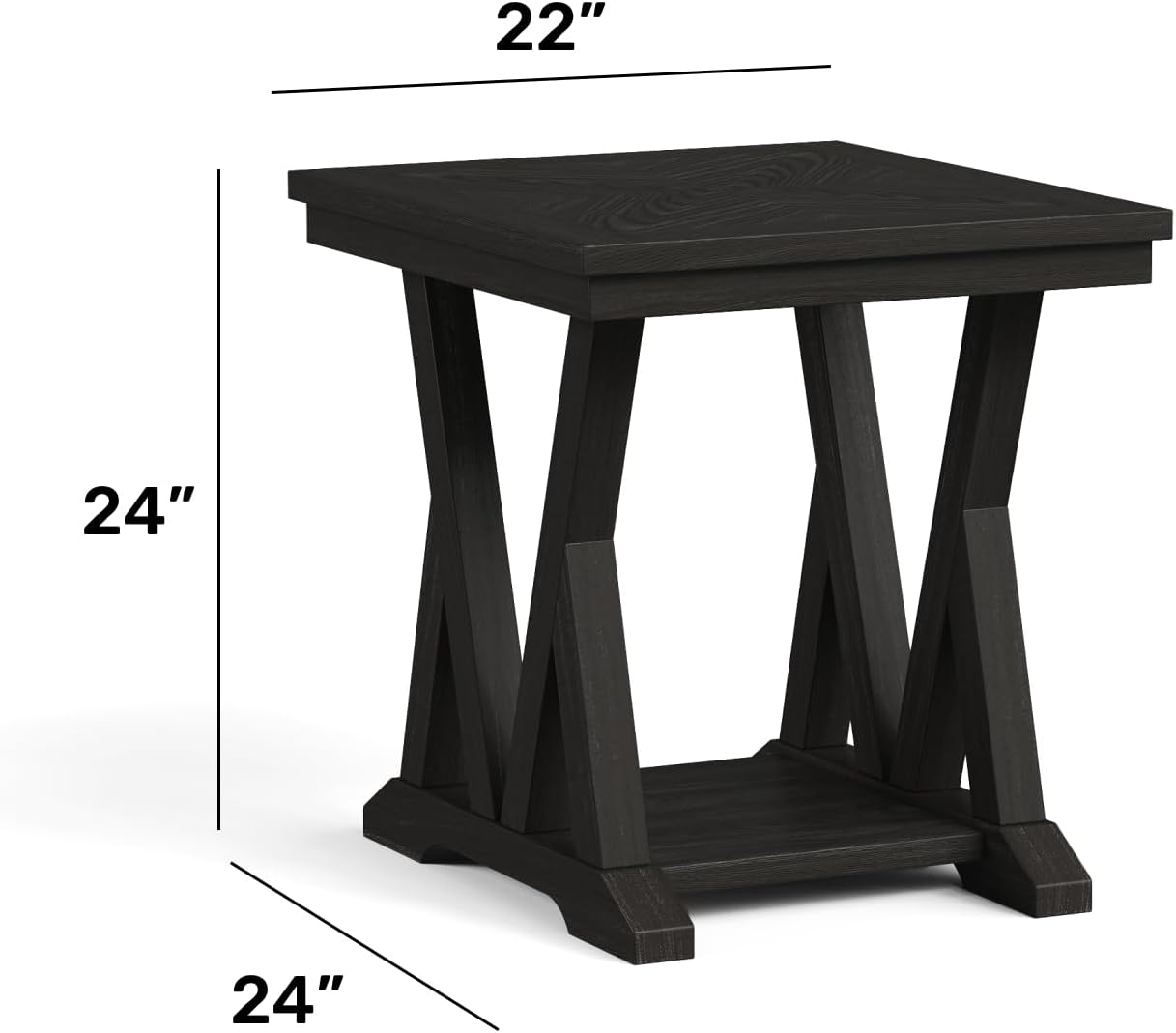 Flexsteel Maren End Table Ebony FSC-Certified Wood