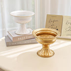 8Pcs White Compote Vases for Centerpieces, 4.7in Small Flower Vases | No Leakage, Rust-free, Metal Urn Vase, for Wedding, Birthday, Daily Home Decor, Christmas
