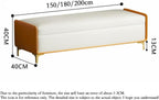 Modern Bed End Stool Bedroom Shoe Changing Entrance Bench Clothing Store Cloakroom Rest Sofa Storage Entryway(Brown,Medium)