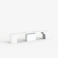 AF ARTISAN FURNITURE Oval Extendable Dining Bench, Extendable MDF (39"-102"), Seats 1-4, Space-Saving Design for Kitchen & Dining, Simple Installation(White)