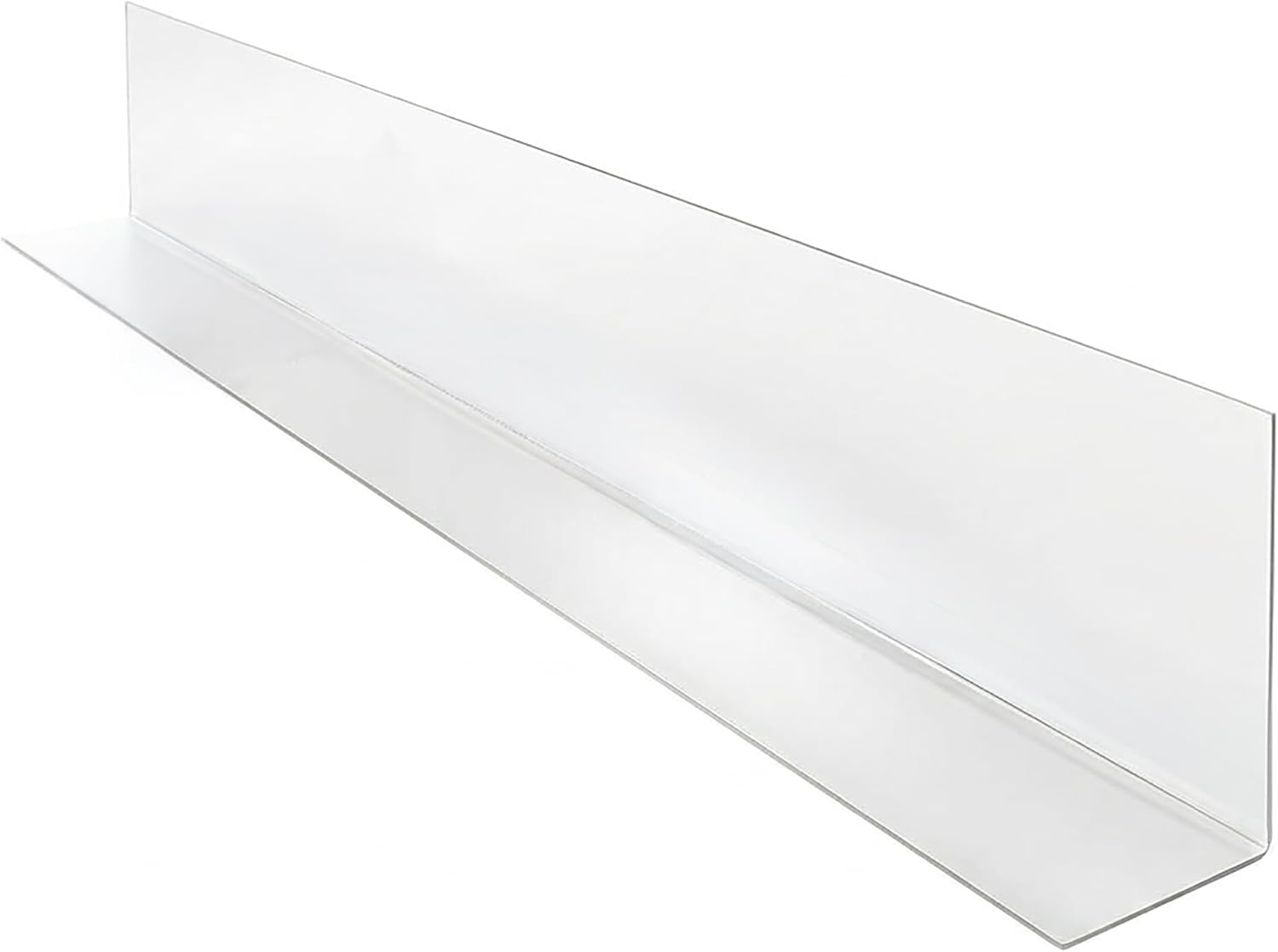 Clip Strip Corp. Shelf Dividers Pack of 50 for Retail Stores - Lightweight, Clear Adhesive Mount 1" H x 11-9/16" L, 15 mil Crystal Clear PVC, Retail Shelf Separator, Item SD-1512