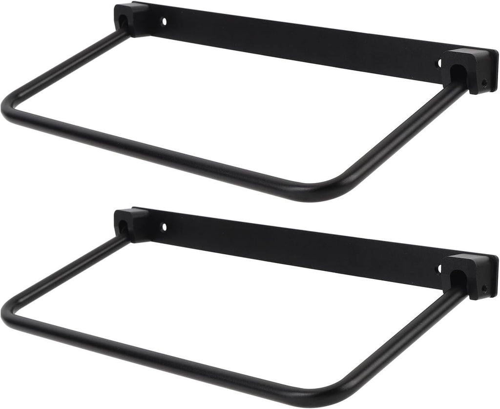 Foldable RV Shoe Rack, Space Saving Aluminum Alloy Wall Mounted Shoe Organizer Hanger with Screws, Storage Shelf for RV Travel Trailer Yacht (Black)