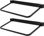 Foldable RV Shoe Rack, Space Saving Aluminum Alloy Wall Mounted Shoe Organizer Hanger with Screws, Storage Shelf for RV Travel Trailer Yacht (Black)