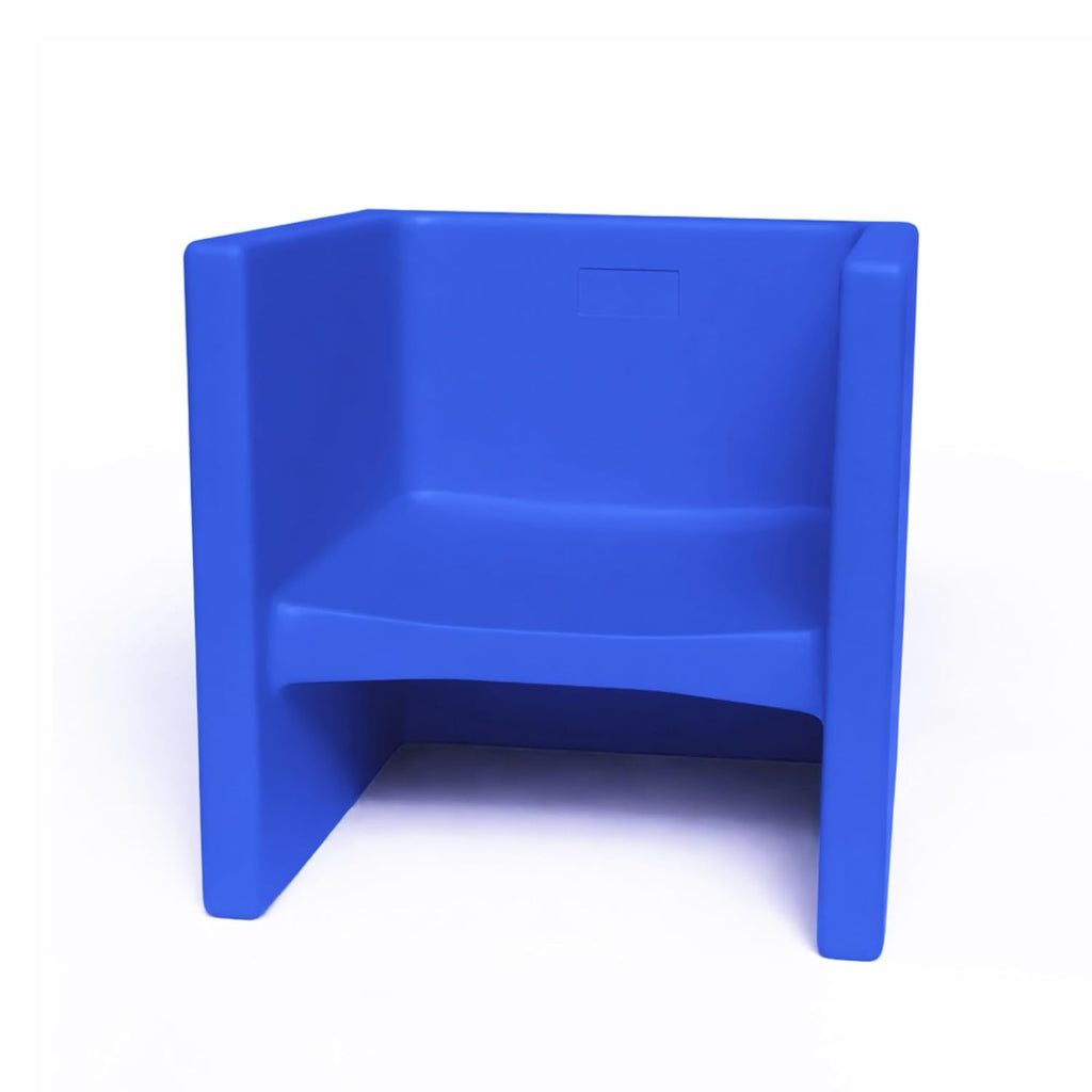 Children's Factory 3-in-1 Cube Chair for Kids, Flexible Seating Classroom Furniture, 1-Pack, Blue